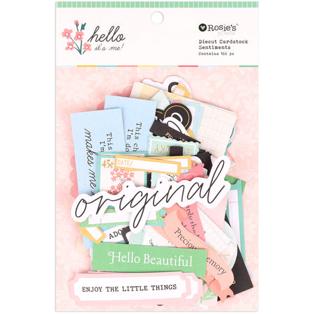 Rosie's Studio Hello It's Me - Die Cut Ephemera Sentiments