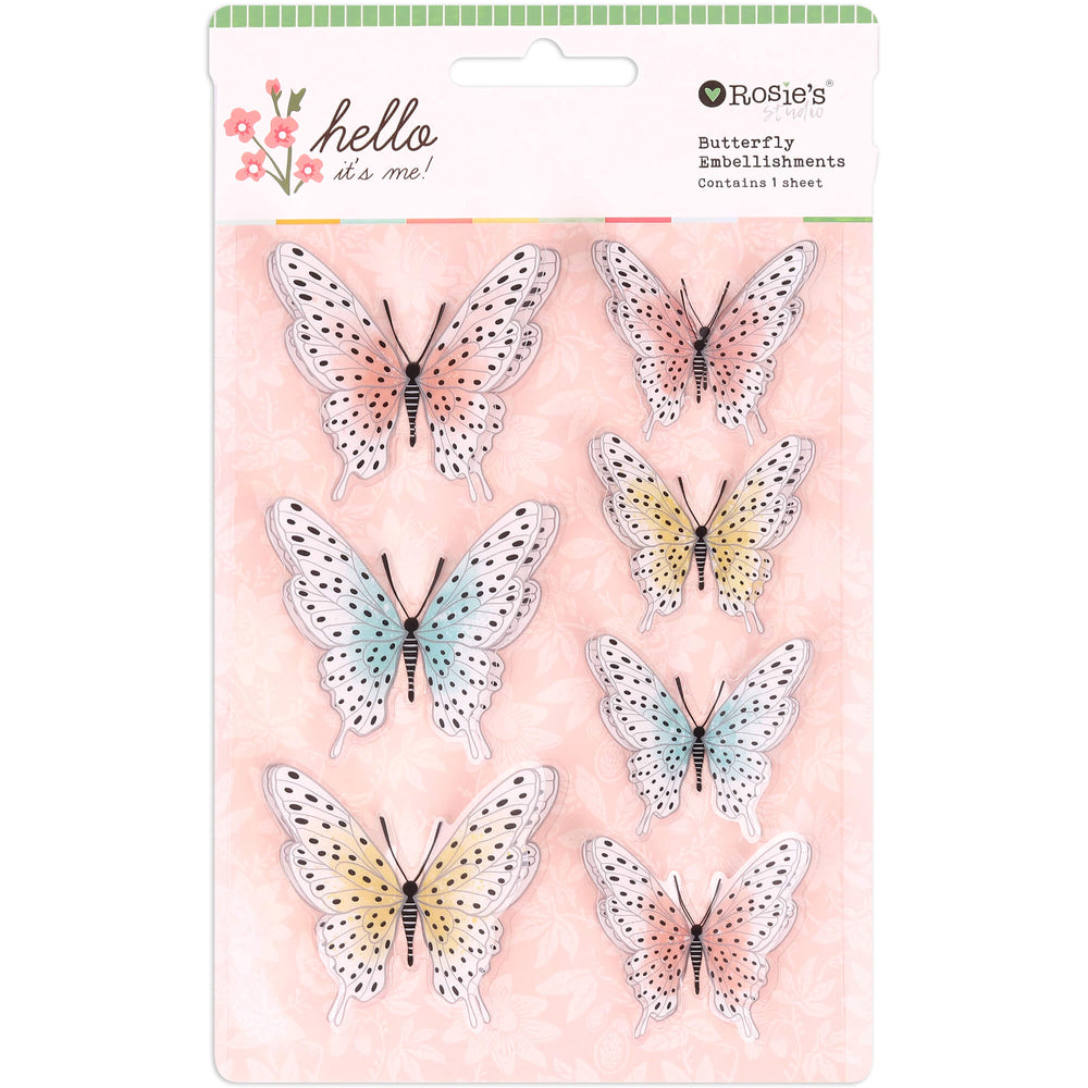 Rosie's Studio Hello It's Me - Butterfly Embellishment