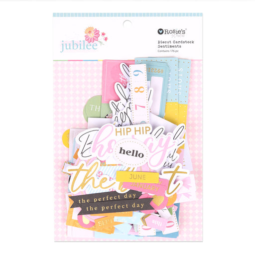 Rosie's Studio Jubilee - Die Cut Ephemera Sentiments