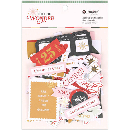 Rosie's Studio Full Of Wonder - Die Cut Ephemera Sentiments