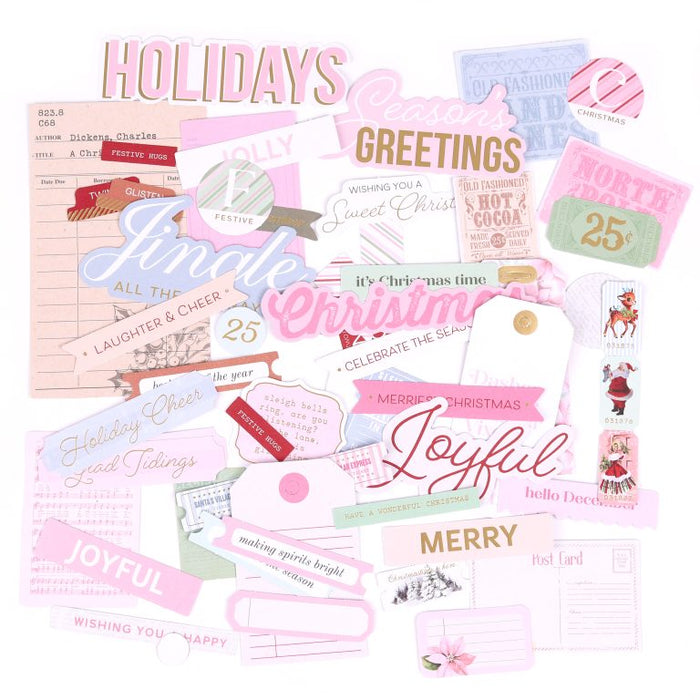 Rosie's Studio Peppermint Twist - Die Cut Ephemera Sentiments