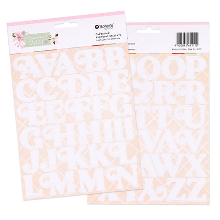Rosie's Studio Peppermint Twist - Glitter Alphabet Stickers