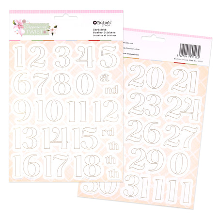 Rosie's Studio Peppermint Twist - Cardstock Number Stickers