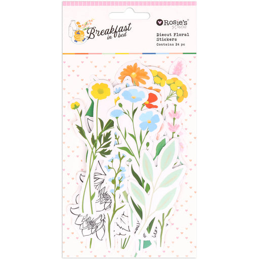 Rosie's Studio Breakfast In Bed - Floral Clear Stickers