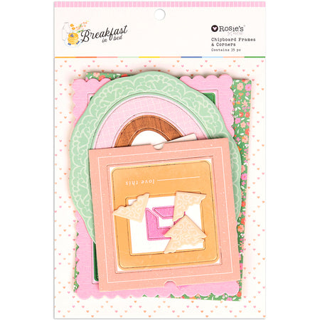 Rosie's Studio Breakfast In Bed - Chipboard Frames & Corners