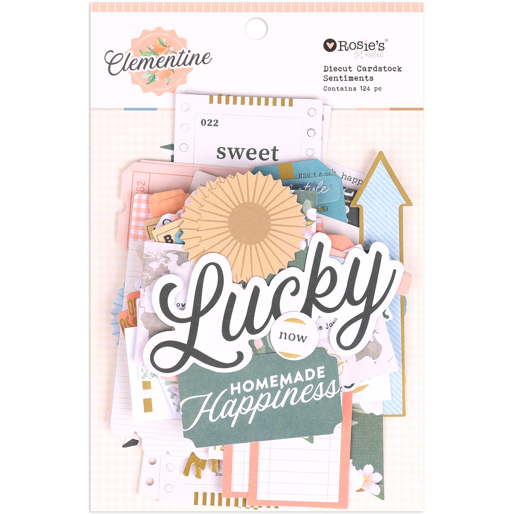 Rosie's Studio Clementine - Die Cut Ephemera Sentiments
