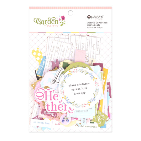 Rosie's Studio Garden Party - Die Cut Ephemera Sentiments