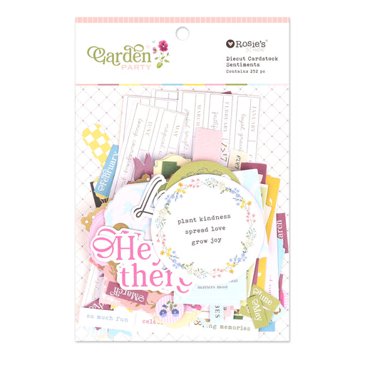 Rosie's Studio Garden Party - Die Cut Ephemera Sentiments