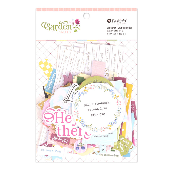 Rosie's Studio Garden Party - Die Cut Ephemera Sentiments