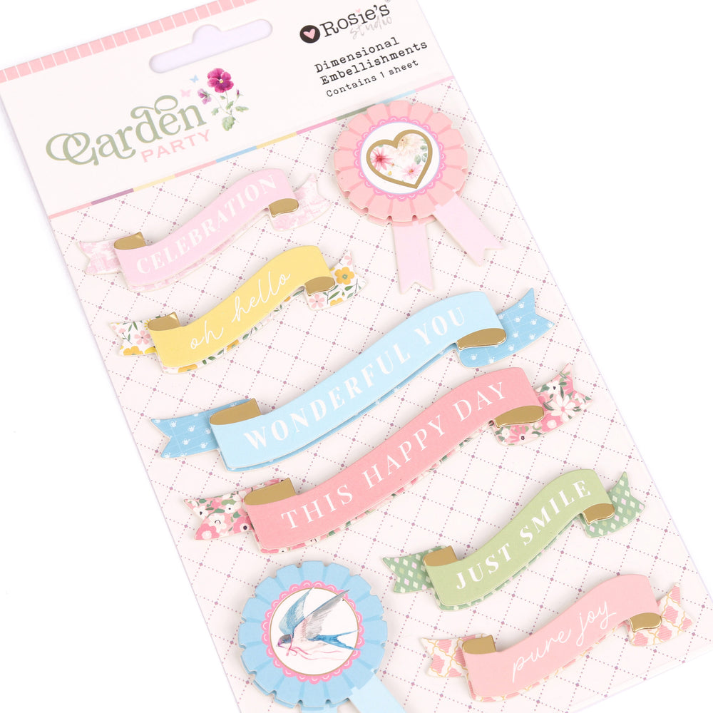 Rosie's Studio Garden Party - Dimensional Banner Embellishments