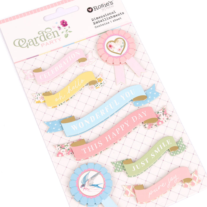 Rosie's Studio Garden Party - Dimensional Banner Embellishments