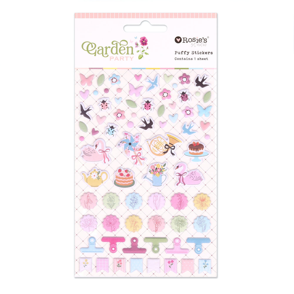 Rosie's Studio Garden Party - Puffy Motif Stickers