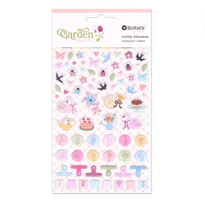 Rosie's Studio Garden Party - Puffy Motif Stickers