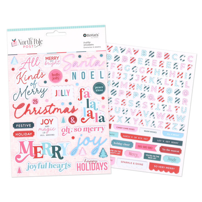 Rosie's Studio North Pole Post - Puffy Stickers