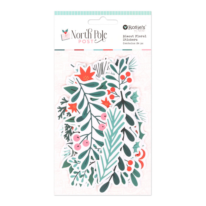 Rosie's Studio North Pole Post - Clear Foliage Stickers