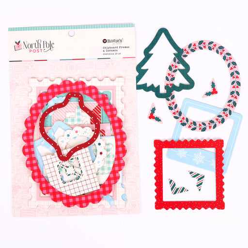 Rosie's Studio North Pole Post - Chipboard Frames & Corners