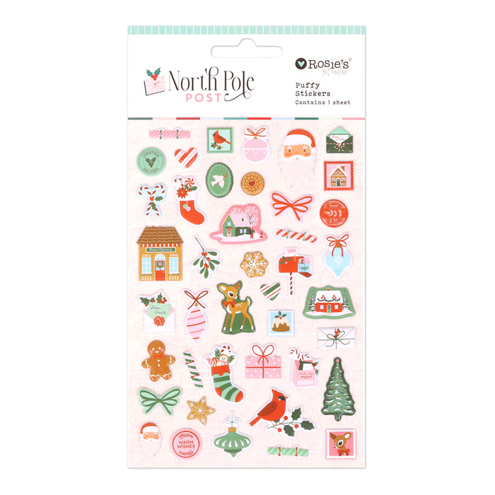 Rosie's Studio North Pole Post - Puffy Motif Stickers