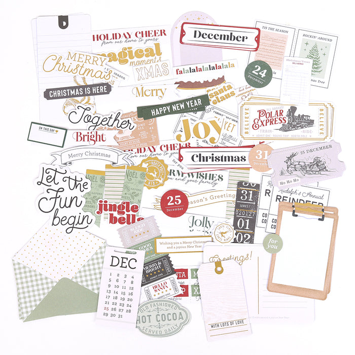 Rosie's Studio Sleigh Bells Ring - Die Cut Ephemera Sentiments
