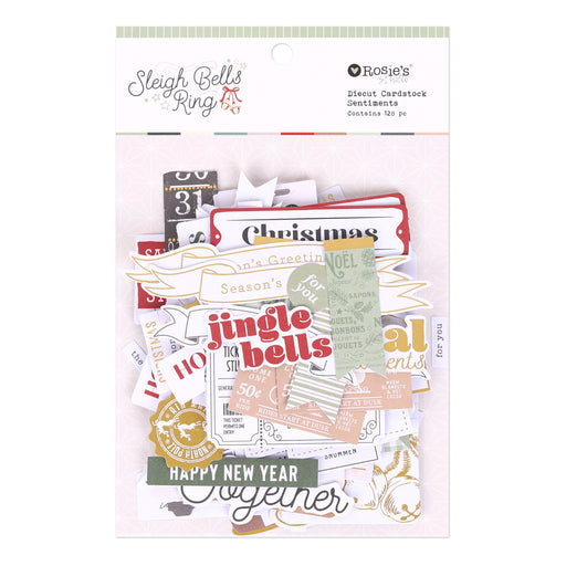 Rosie's Studio Sleigh Bells Ring - Die Cut Ephemera Sentiments