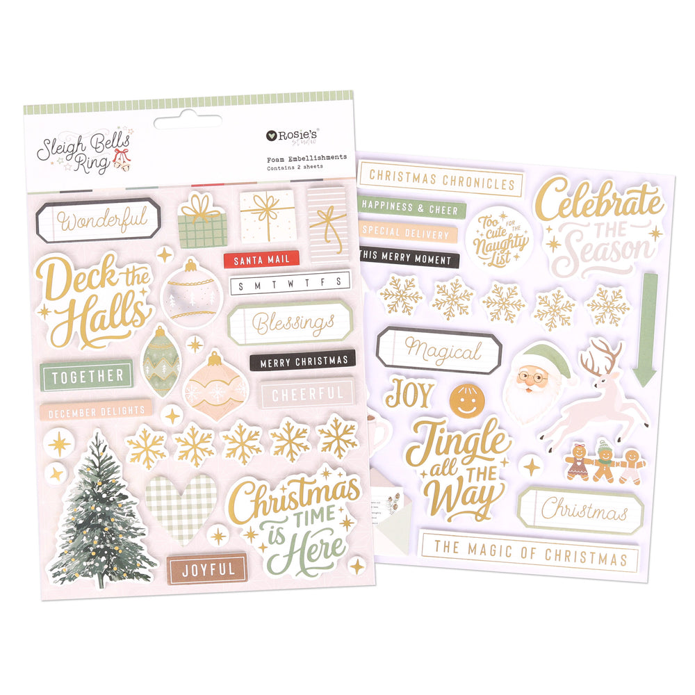 Rosie's Studio Sleigh Bells Ring - Foam Stickers