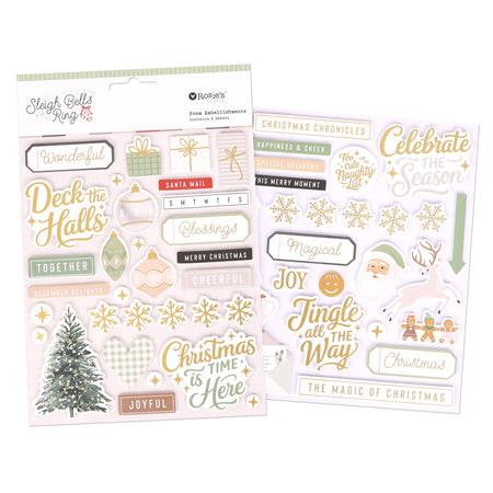 Rosie's Studio Sleigh Bells Ring - Foam Stickers