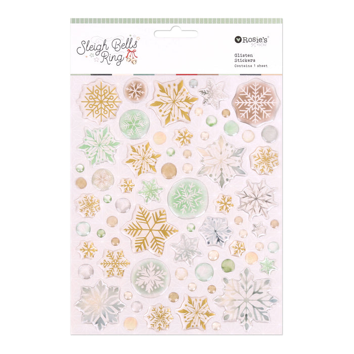 Rosie's Studio Sleigh Bells Ring - Glisten Stickers