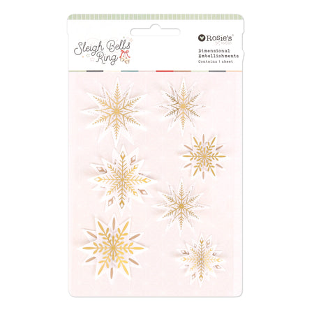 Rosie's Studio Sleigh Bells Ring - Stars Acetate Embellishments