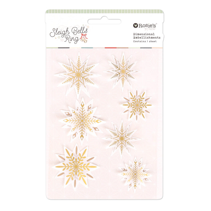Rosie's Studio Sleigh Bells Ring - Stars Acetate Embellishments