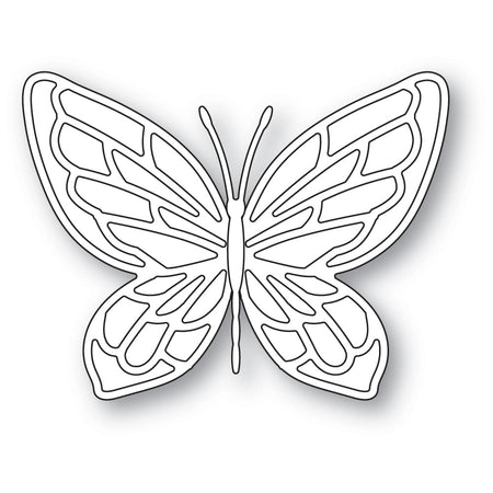 Poppystamps Die - Large Stained Glass Butterfly and Background