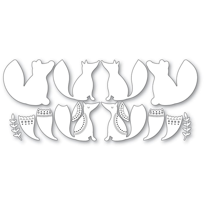 Poppystamps Die - Nordic Foxes