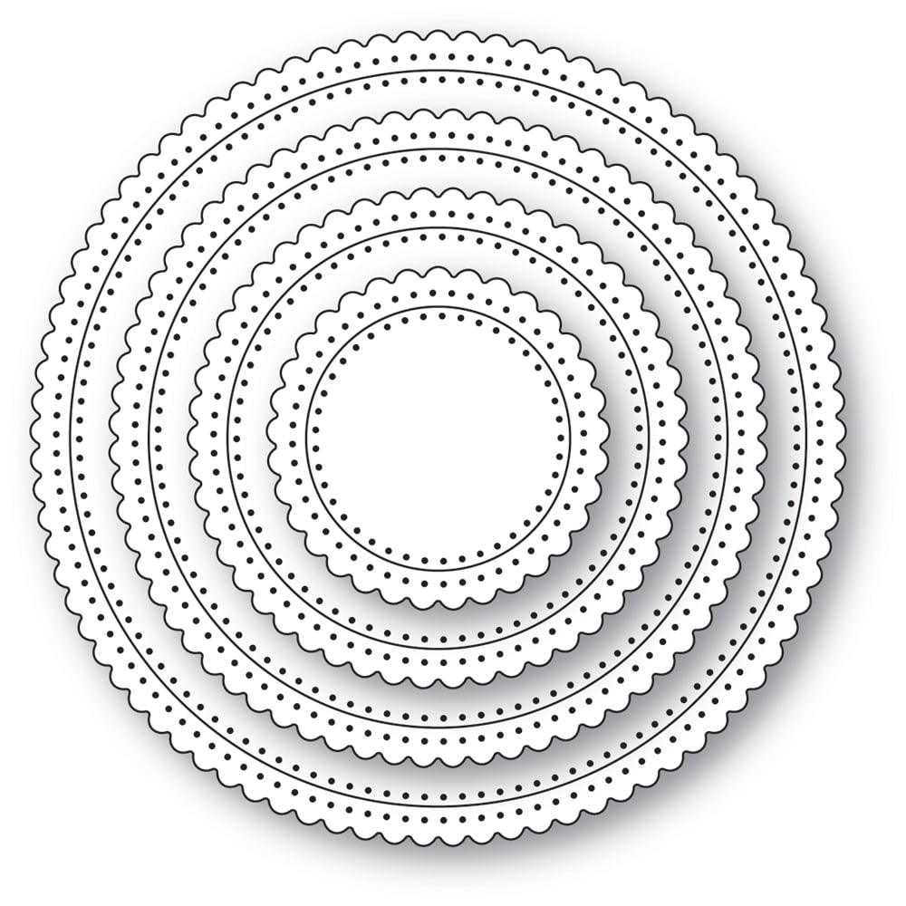 Poppystamps Die - Scallop Pinpoint Rings