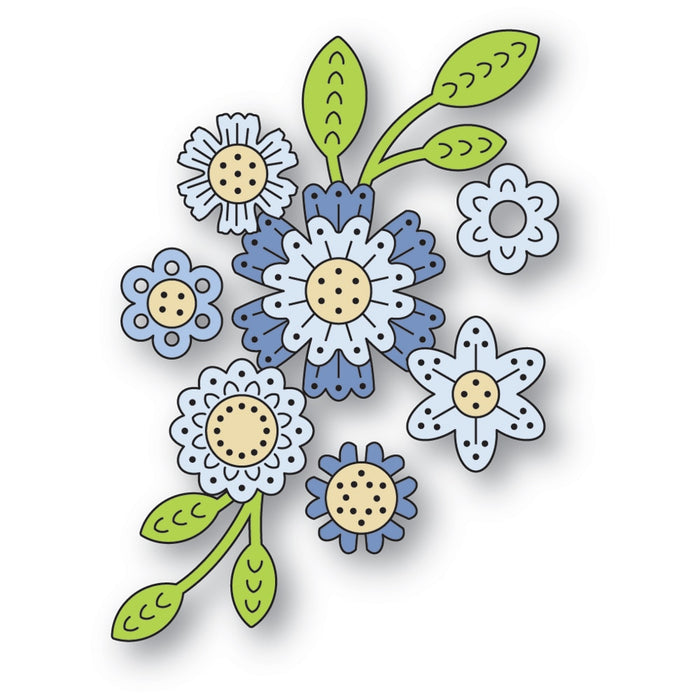 Poppystamps Die - Nordic Flower Bunch