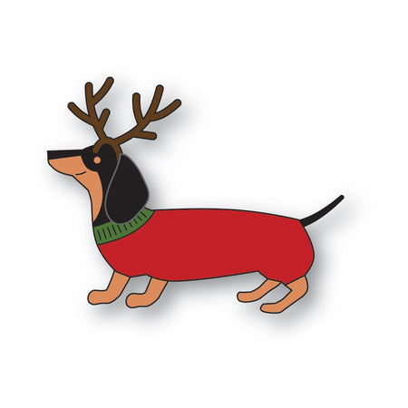 Poppystamps Die - Antler Dachshund