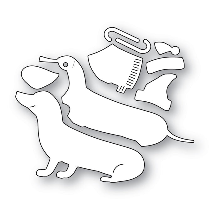 Poppystamps Die - Sitting Dachshund