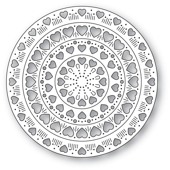 Poppystamps Die - Nordic Heart Pattern Rings