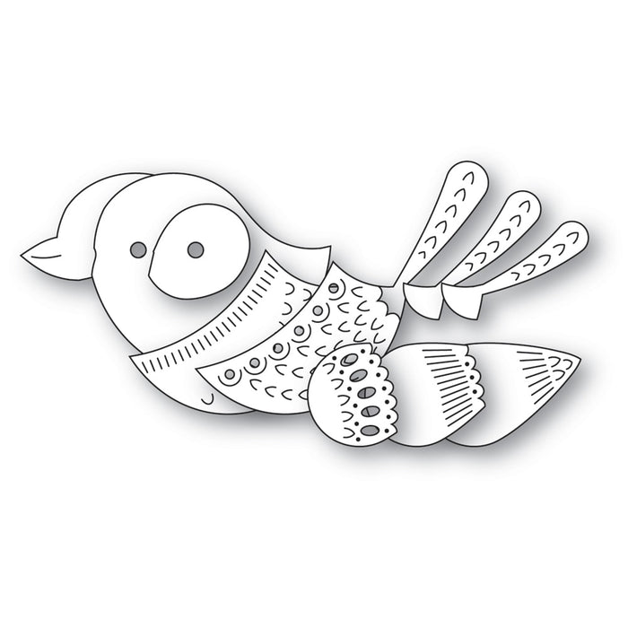 Poppystamps Die - Nordic Love Bird