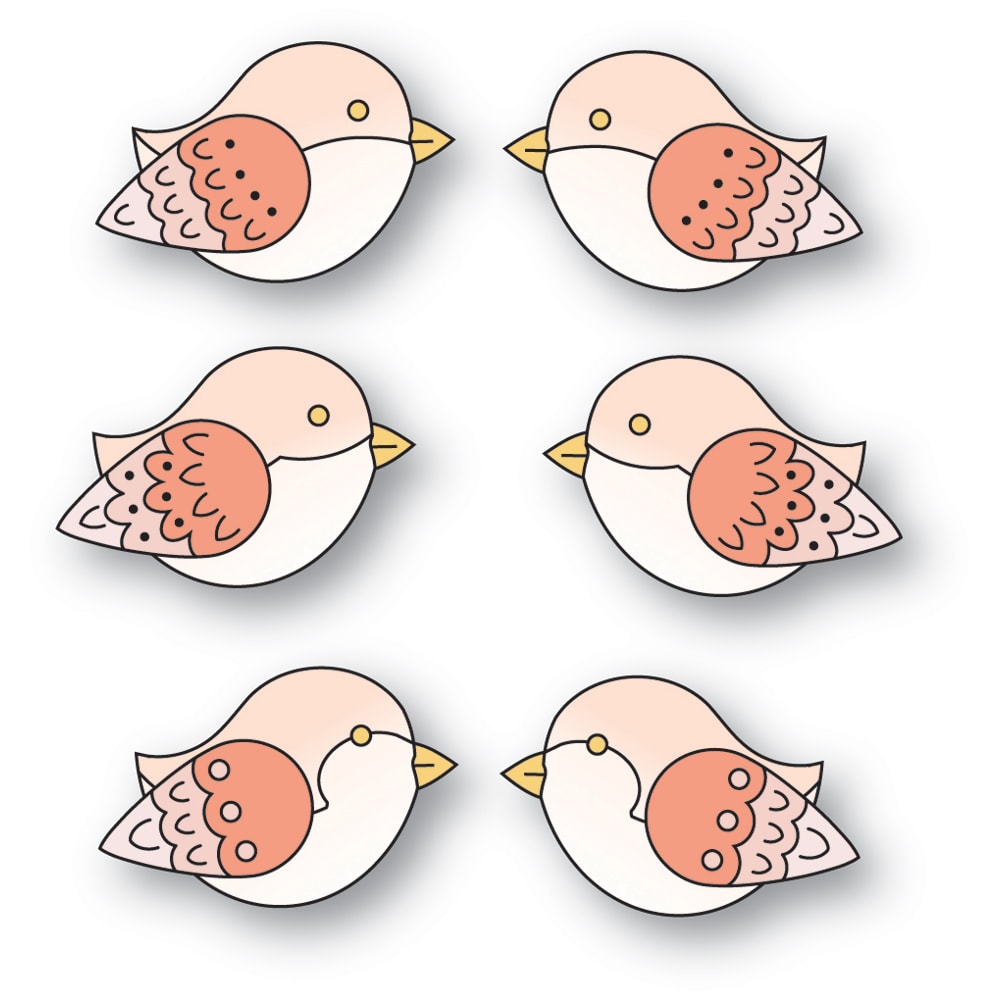 Poppystamps Die - Nordic Birds Of A Feather