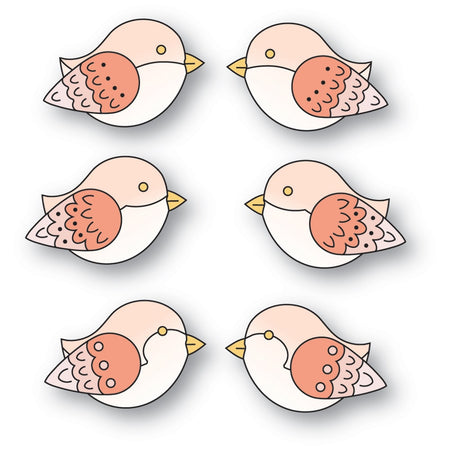 Poppystamps Die - Nordic Birds Of A Feather