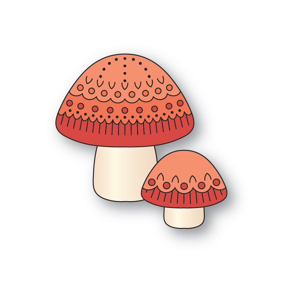 Poppystamps Die - Nordic Button Mushrooms