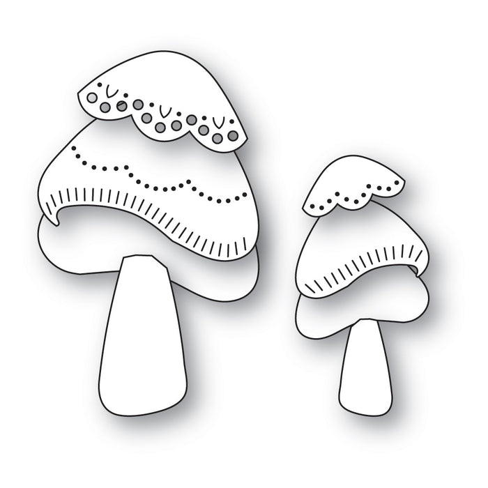 Poppystamps Die - Nordic Swirl Mushrooms
