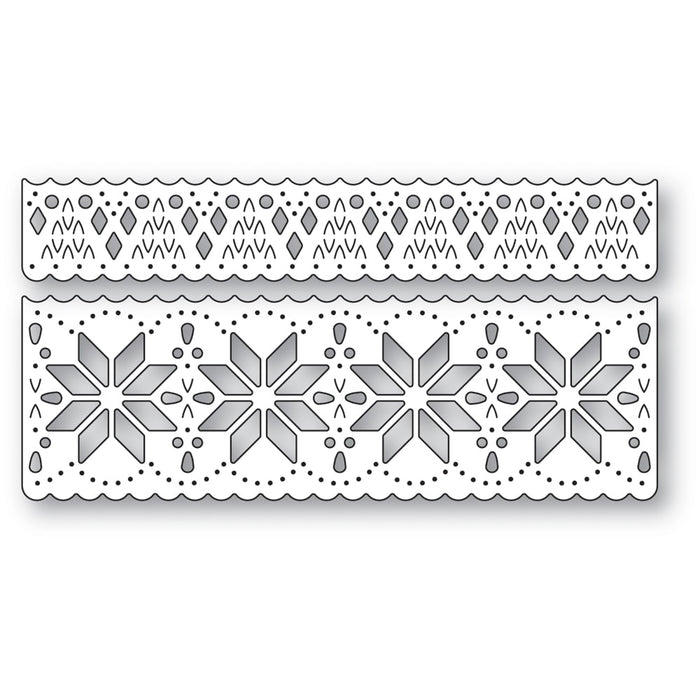Poppystamps Die - Nordic Snowflake Border Set