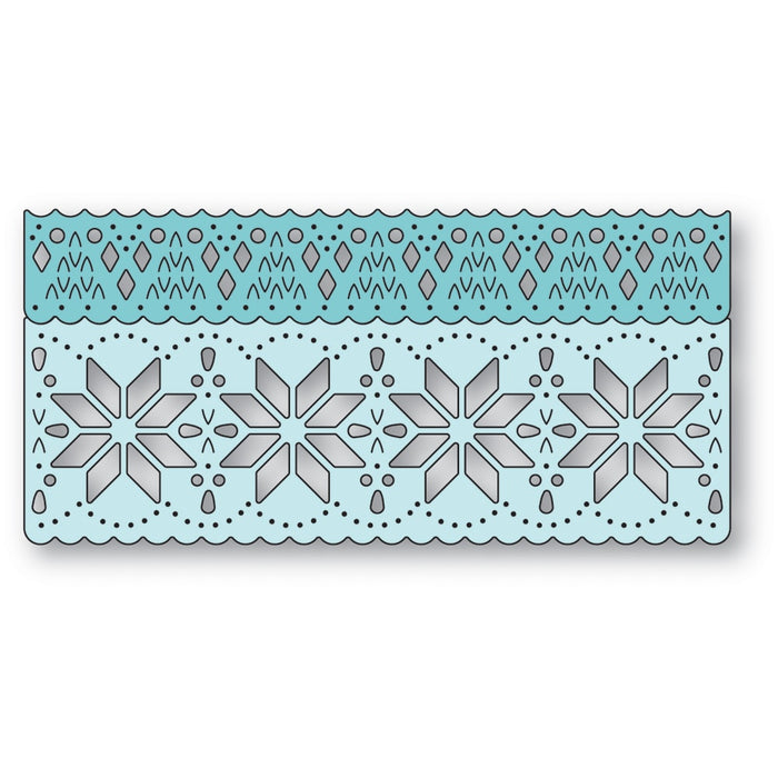 Poppystamps Die - Nordic Snowflake Border Set