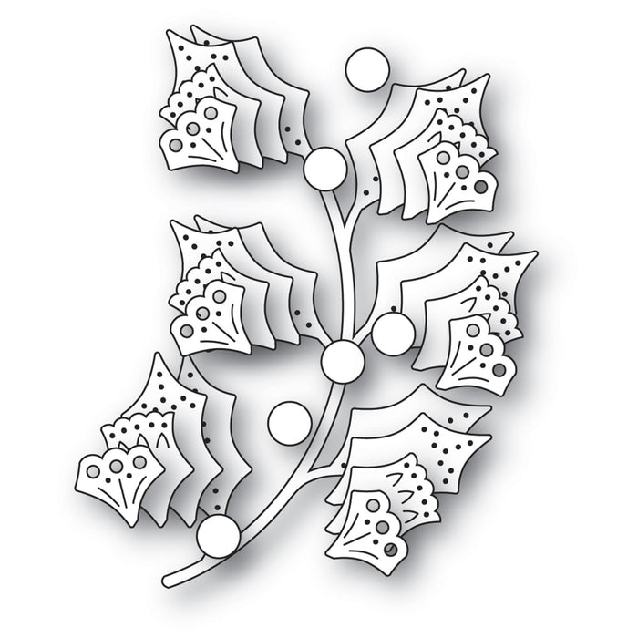 Poppystamps Die - Nordic Holly Sprig