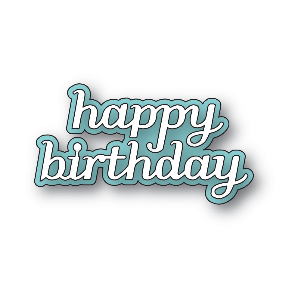 Poppystamps Die - Happy Birthday Tender Script