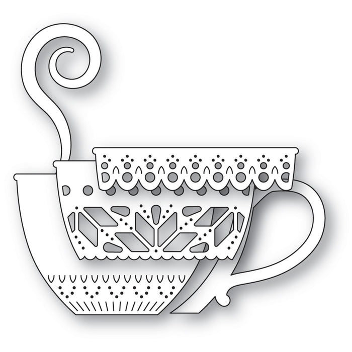 Poppystamps Die - Nordic Cozy Tea Cup