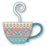 Poppystamps Die - Nordic Cozy Tea Cup