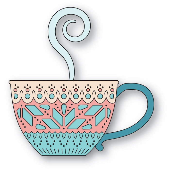Poppystamps Die - Nordic Cozy Tea Cup