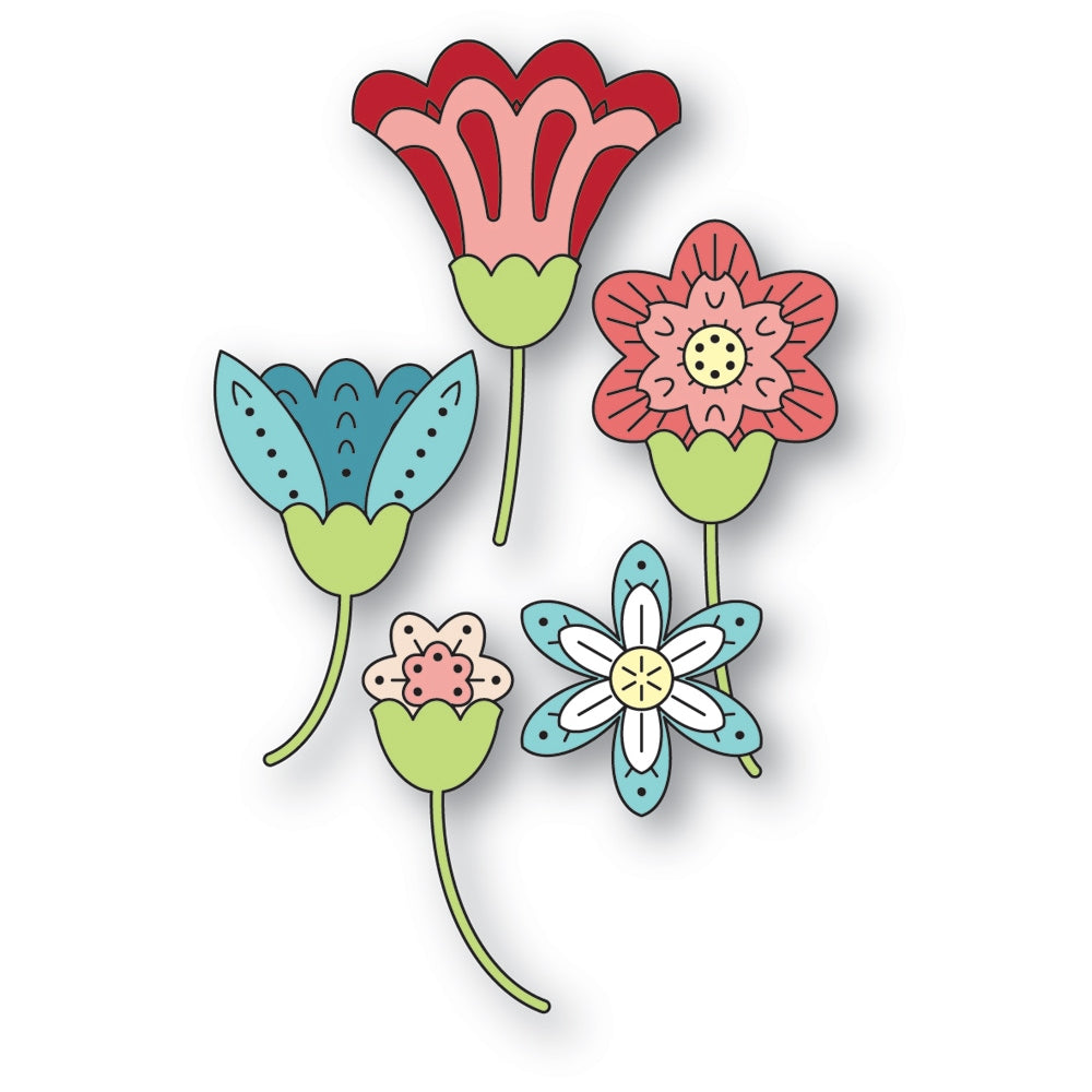 Poppystamps Die - Nordic Scatter Flowers