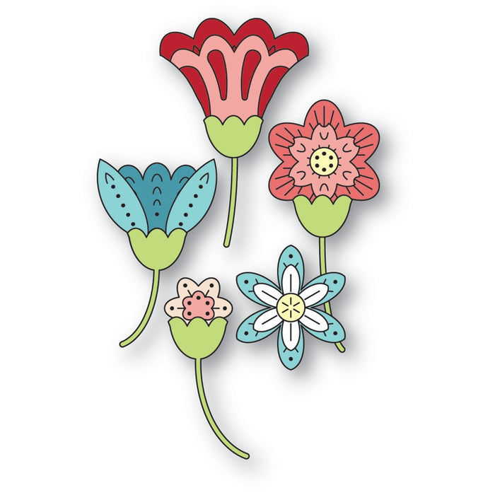 Poppystamps Die - Nordic Scatter Flowers