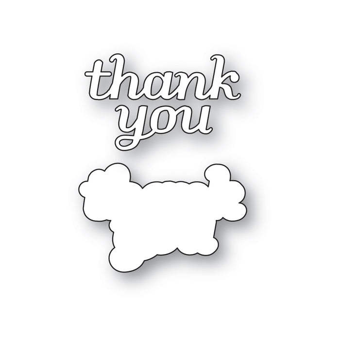 Poppystamps Die - Thank You Tender Script